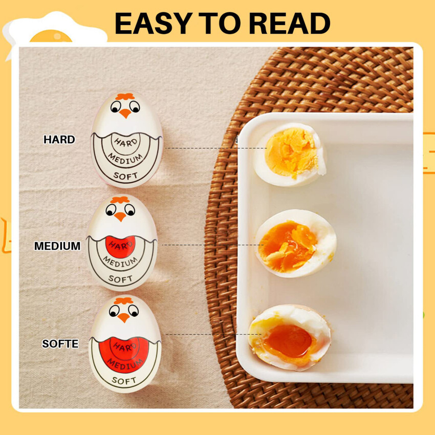 Egg Timer Color-Changing For Boiling Eggs Soft Hard Boiled Egg Perfectly Every Time No BPA Safe Easy-To-Read And Fun No More Guesswork