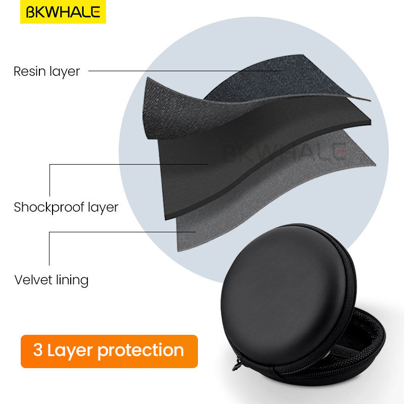 BKWHALE xách tay tai nghe túi cáp chống sốc túi sạc USB tổ chức bao bì hộp