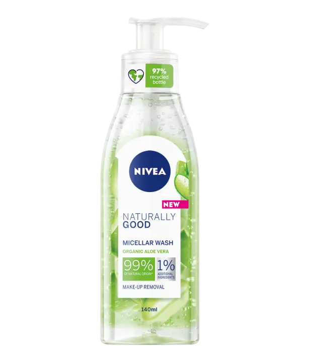 nivea naturally good micellar face wash
