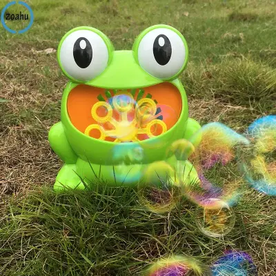 zoahu【New Arrival】Bubble Machine Cute Frog Automatic Bubble Machine Soap Water Bubble Blower Music Outdoor Toys for Kids juguetes brinquedos Toy