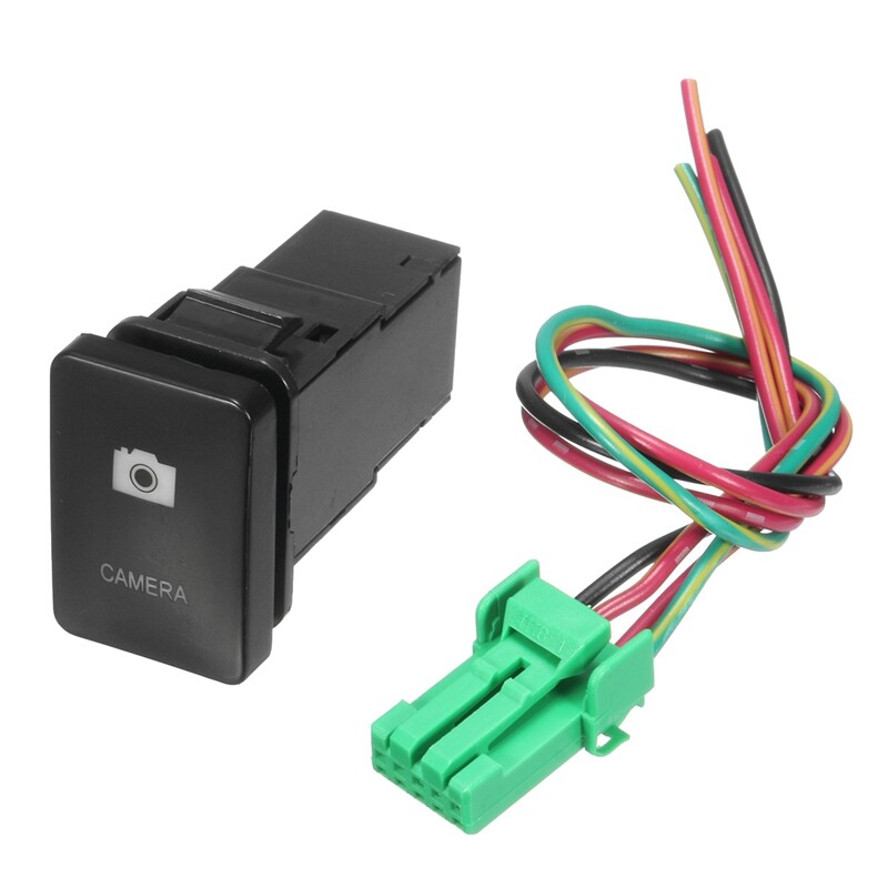 12V Đèn Nền Đèn LED Xanh Chiếu Sáng Chuyển Đổi ON/Off Kết Nối Chuyển Đổi Trang Bị Thêm Chuyển Đổi 33X22Mm Cho Toyota Landcruiser Yaris RAV4