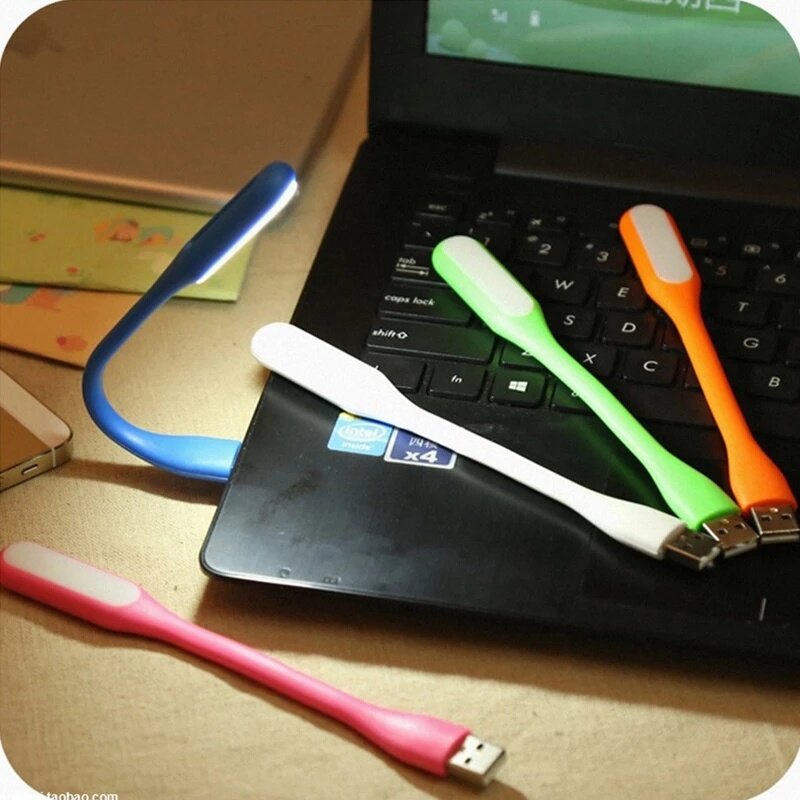 Mini 5V 1.2W Bendable USB LED Lamp Book Light for Power Bank & Notebook & Computer & Laptop Night Lights