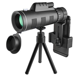 Monocular Telescope,40X60 Monocular with Smartphone Holder & Tripod Waterproof Zoom Telescope for Bird Watching Camping thumbnail