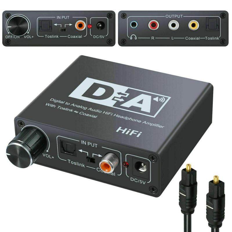 niceEshop 192kHz Digital Optical Coaxial Toslink to Analog RCA L/R 3.5mm Audio Converter Singapore