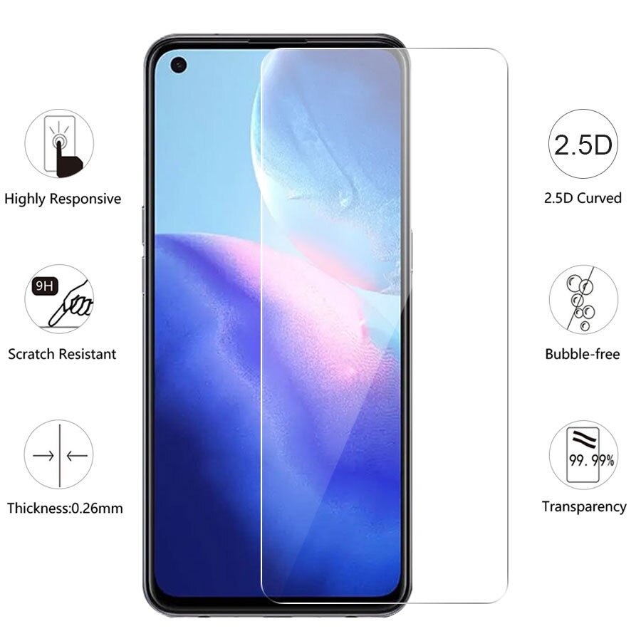 3-in-1 Kính cường lực cho OPPO F11 Pro A7 A5s A12 A9 A15 A15s A3s A5 A74 A54 A52 A33 A53 A32 A53s Reno 4 3 Mặt trước và mặt sau và ống kính máy ảnh Bảo vệ màn hình bằng kính cường lực Phim PPF