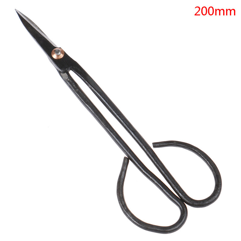 MUXI 20cm Black Steel Bonsai Tool Long Handle Scissors Gardening Plant