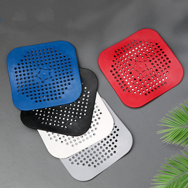 Anti-Clogging Square Sink Filter Bathroom Drain Floor Sink Strainer Kitchen Tools Insulation Pads