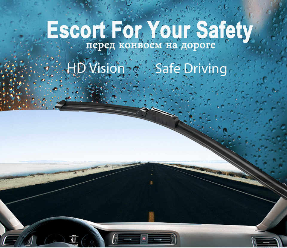 Wiper 4A Front Wiper Blades For Jaguar XE 2015 - 2019 Windshield Windscreen Front Window 26"+17"