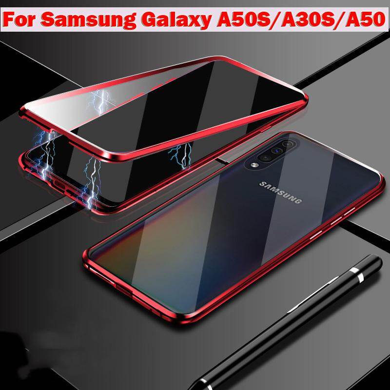 For Samsung Galaxy A25 A35 A55 A24 4G/A14/A34/A54/A13/A53 5G/A23/A33 5G/A73 5G/A32 5G/A52s/A52/A50S/A30S/A50 (360) Full Cover Metal Case Two-sided front and back Tempered Glass Casing Phone shell