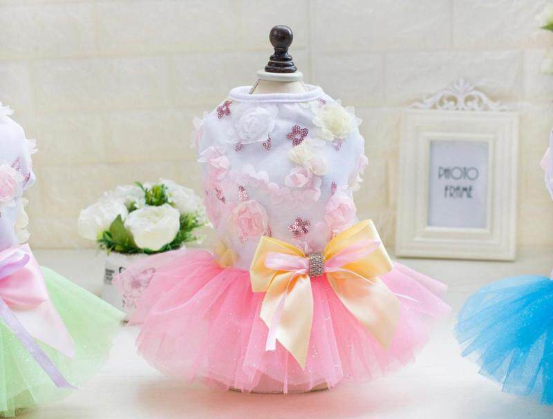 【Cửa Hàng Thú Cưng 】 Miễn Phí Vận Chuyển Váy Cho Chó Đáng Yêu Quần Áo Cún Con Váy Lưới Trang Phục Cho Thú Cưng Nhỏ Vừa