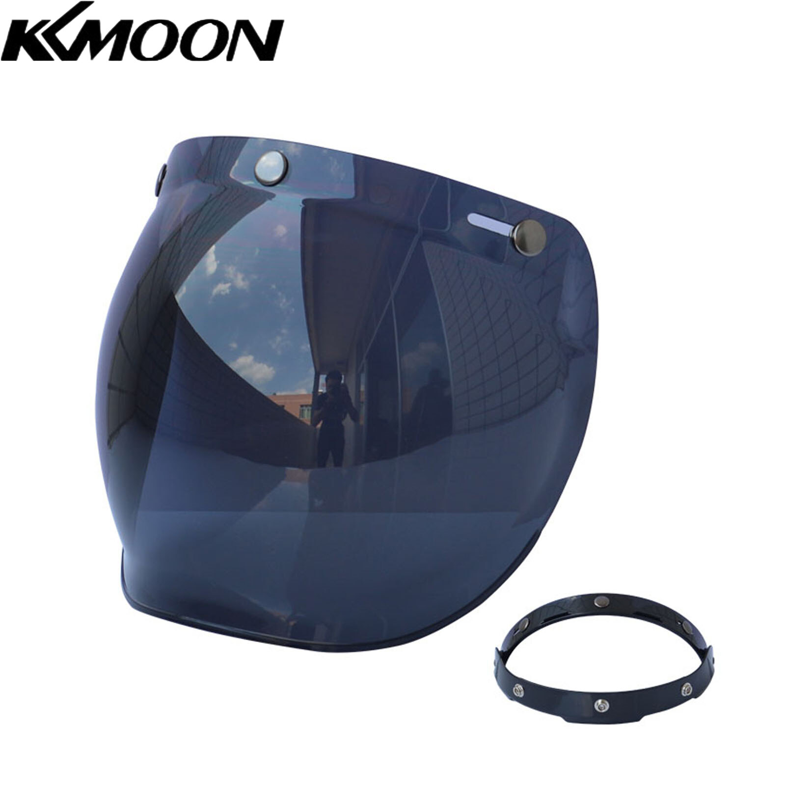 Motorcycle Anti-UV Anti-Scratch Helmets Lens Retro Bubble Visor Wind Shield Lens Universal for Standard 3-Snap Open Face Helmets