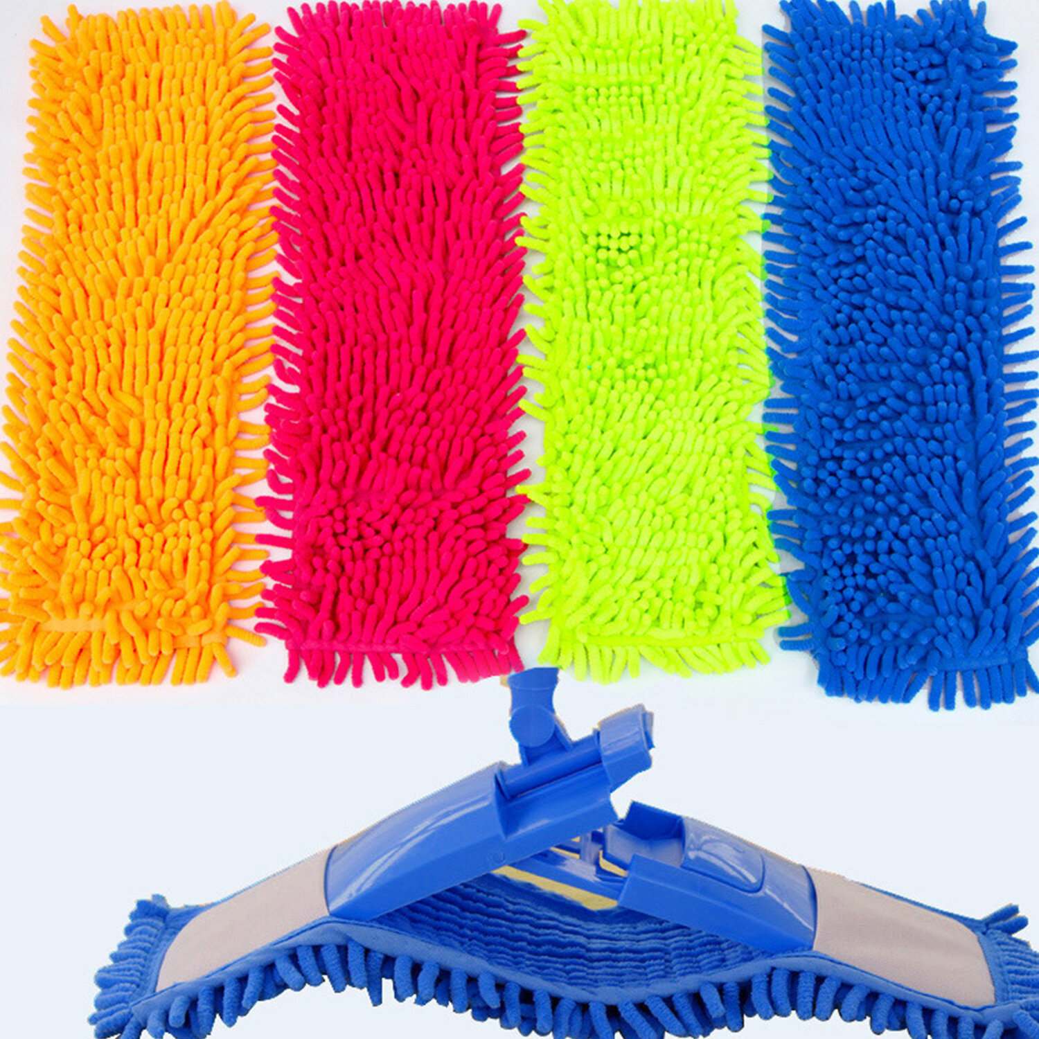 1 Pc Reusable Microfiber Mop Pads Compatible for Swiffer Sweeper Mop Dry Sweeping Cloth Washable Wet Mopping Cloth for Floor Cleaning