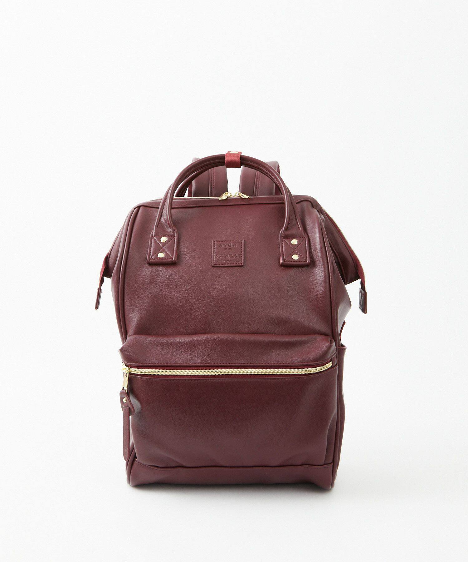 Anello Backpack Leather Original Japan XL Pu Leather Laptop Bag