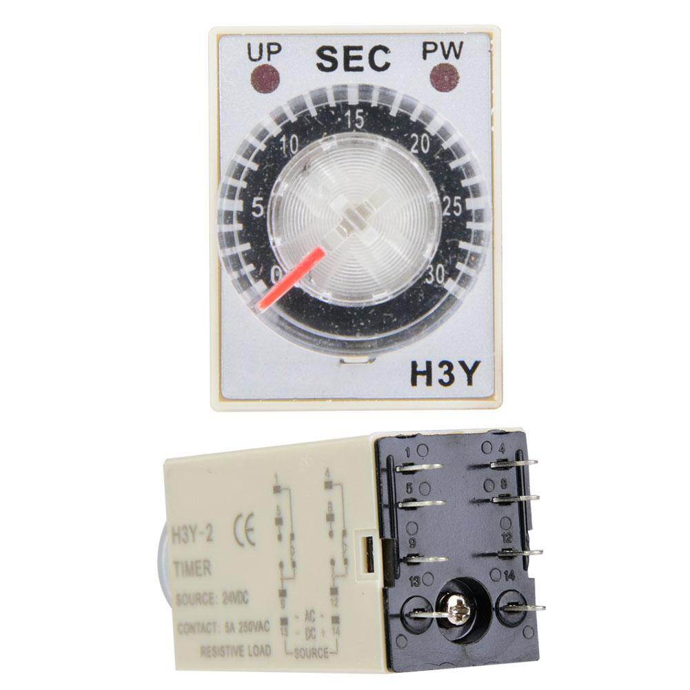 Time Relay 24V DC, H3Y-2 Delay Timer, Time Control Switch 1/3/6/10/30/60S