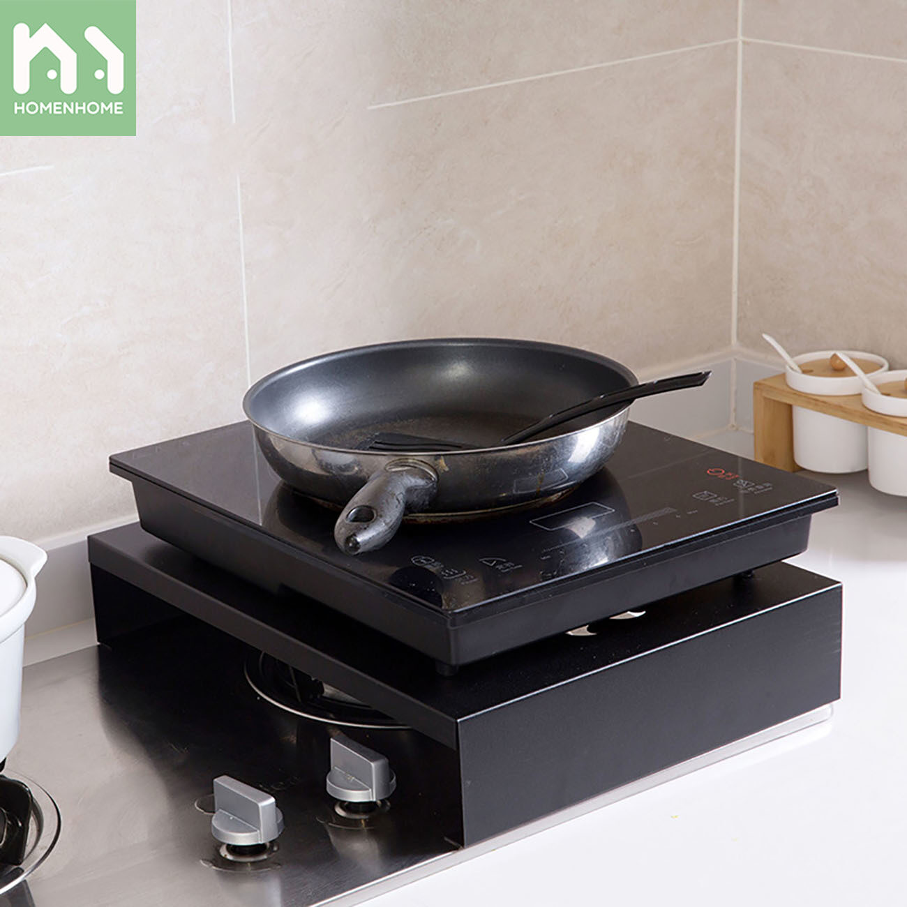 Homenhome Kitchen Induction Cooker Rack on Cooking Bench Microwave Oven Rack Potholder Oven Holder