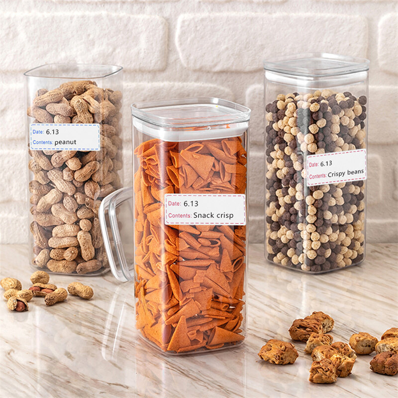 125Pcs/roll Food Storage Date Labels Kitchen Blank Handwritten Classification Labels Stickers Tearable Adhesive Tape Sticker