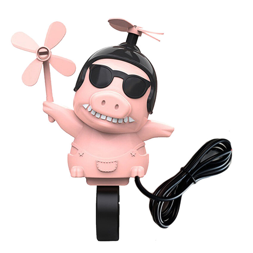 Motorcycle Styling Rear View Mirror Bell Motorcycle Helmet Windmill Piggy Car Decorating Accessories