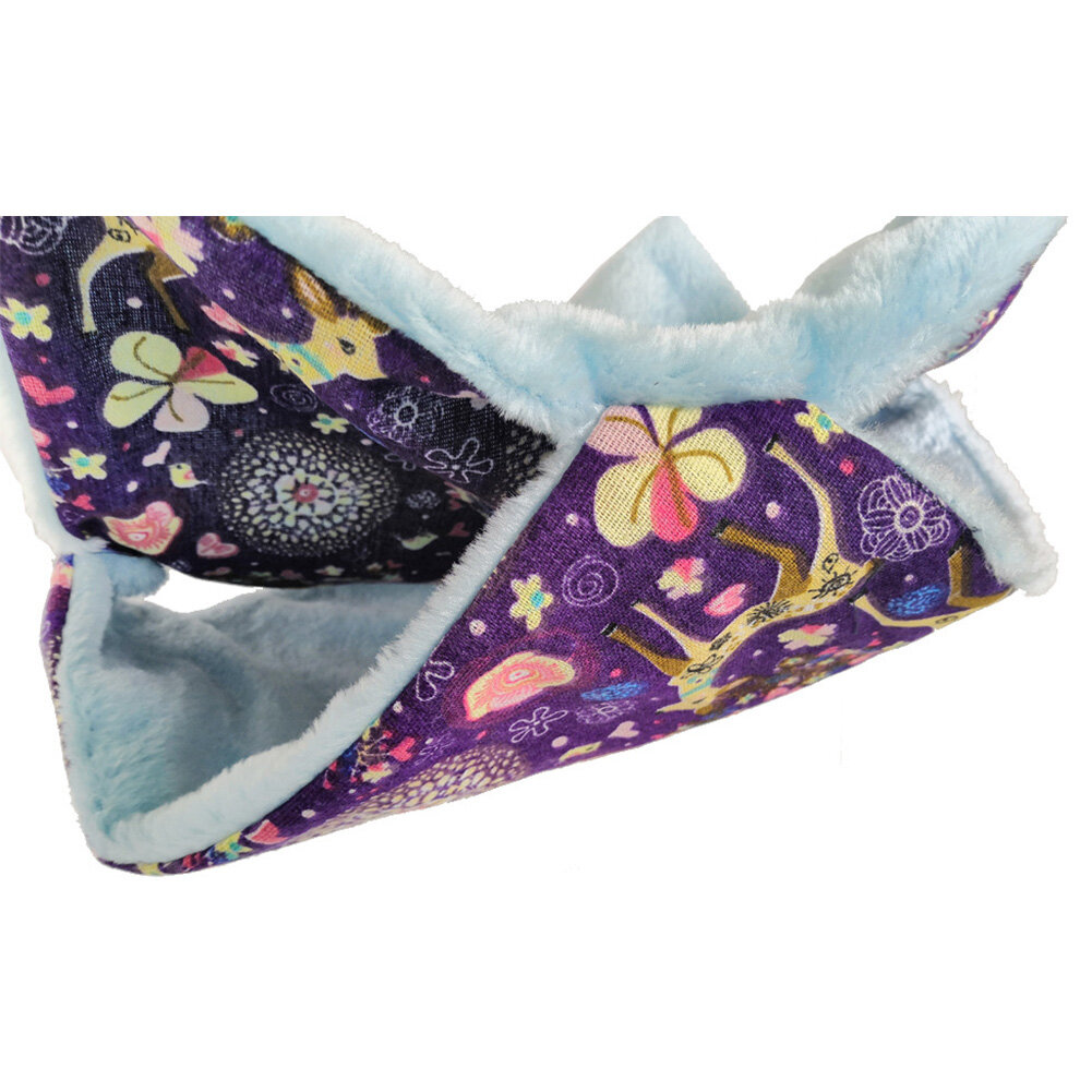 Warm Double Layer Hammock Hanging Plush Sleeping Bag for Squirrel Sugar Glider