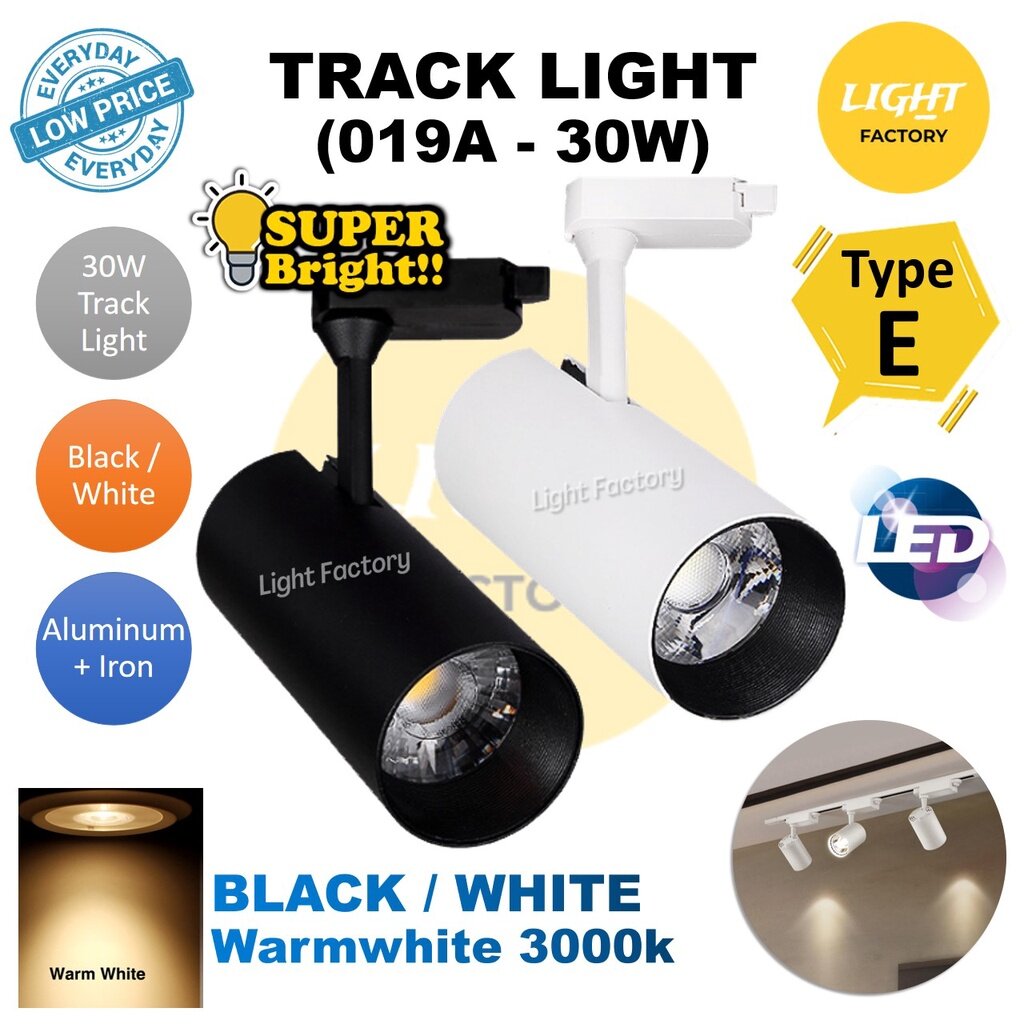 Lampu Track 10W 12W 15W 20W 30W LED Track Light Spotlight Daylight