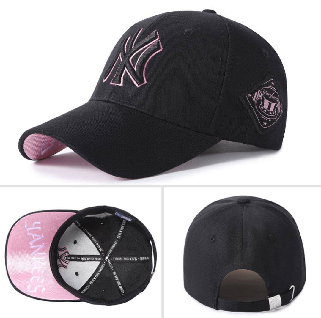 topi new york yankees hat womens pink Pink Gold NY New York Yankees Cap Casual Hat Topi Flat Baseball
