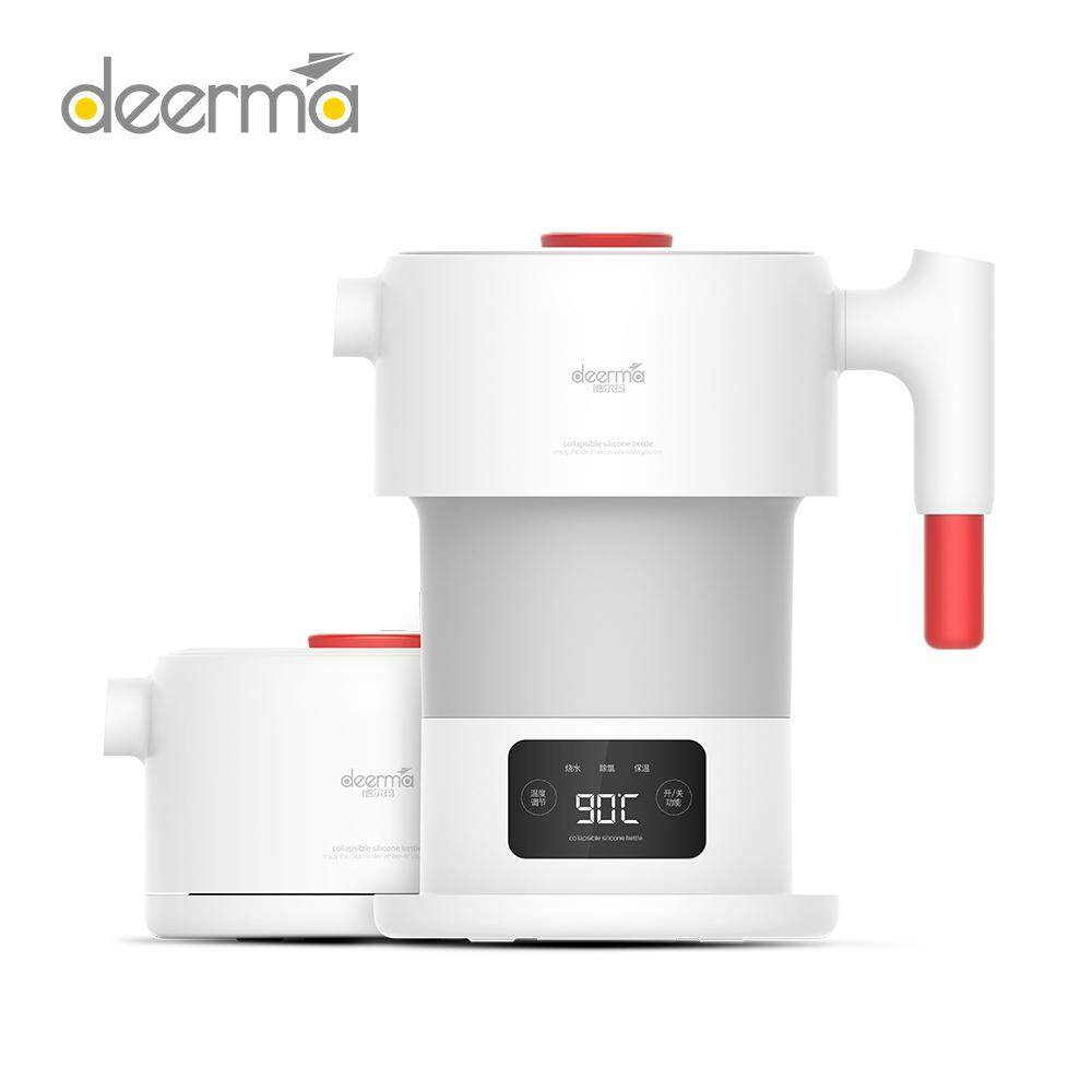 Xiaomi Deerma Multifungsi Lipat Ketel Listrik Layar Sentuh Cerdas Lipat Ransel Bepergian Silikon Sehat Isolasi Ketel Air Mendidih dengan Pegangan Yang Bisa Dilepas