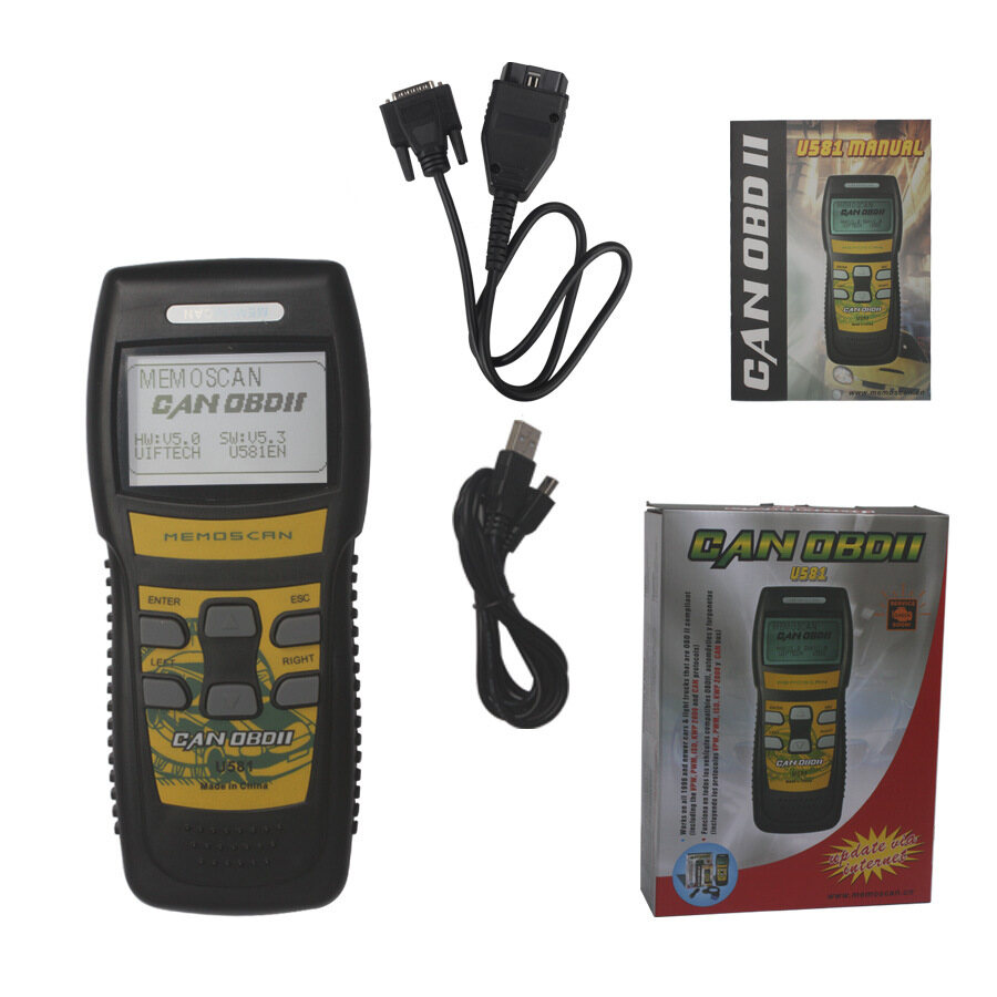 Newest memoscan u581 can bus obd2 memo scanner live data u581 code reader obd2 obd ii diagnostic scan tool multi-language