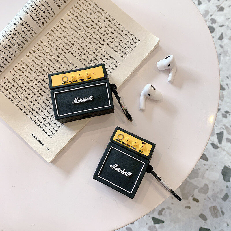 Cổ Điển 3D Dễ Thương Retro Loa bluetooth không dây Tai Nghe Trường Hợp Bảo Vệ Cho Apple Airpod Pro 3 Silicone Chống Sốc Bìa Cho Airpods 4 3 Pro2 1 hộp sạc Phụ Kiện