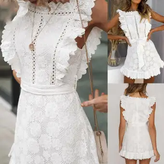 white party beach dress