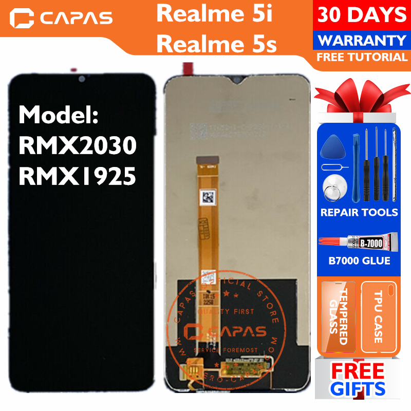 Capas Original For Realme 5i Lcd Display Rmx2030 Rmx1925 For Realme 5s Lcd Assembly Display Touch Screen Panel Digitizer Replacement Spare Parts 6 5 Inch Lazada Indonesia