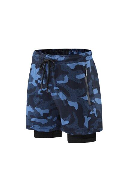 New2022 Men's 2-In-1 Running Shorts Quick Drying Breathable Active Training Exercise Jogging Cycling Shorts With Longer Liner