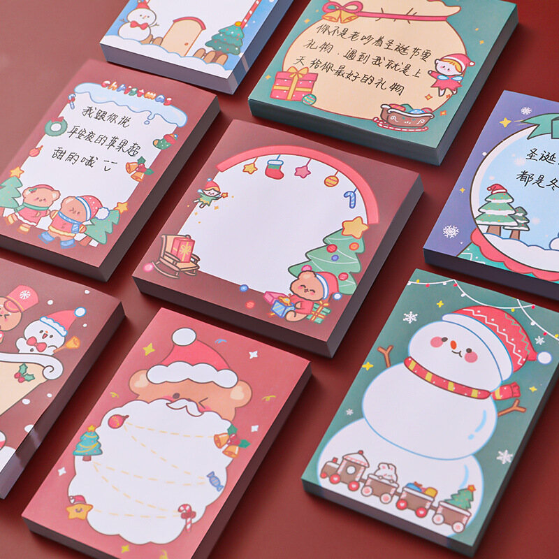 50Sheets Cute Christmas Cartoon Sticky Notes Memo Pads