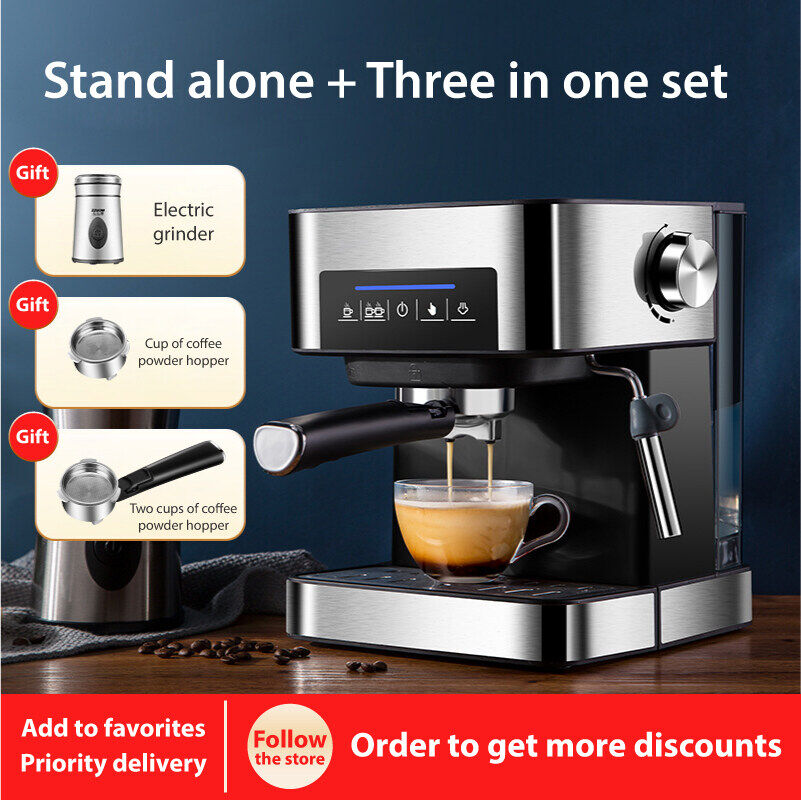 ZZUOM coffee machine home semiautomatic small Italian instant