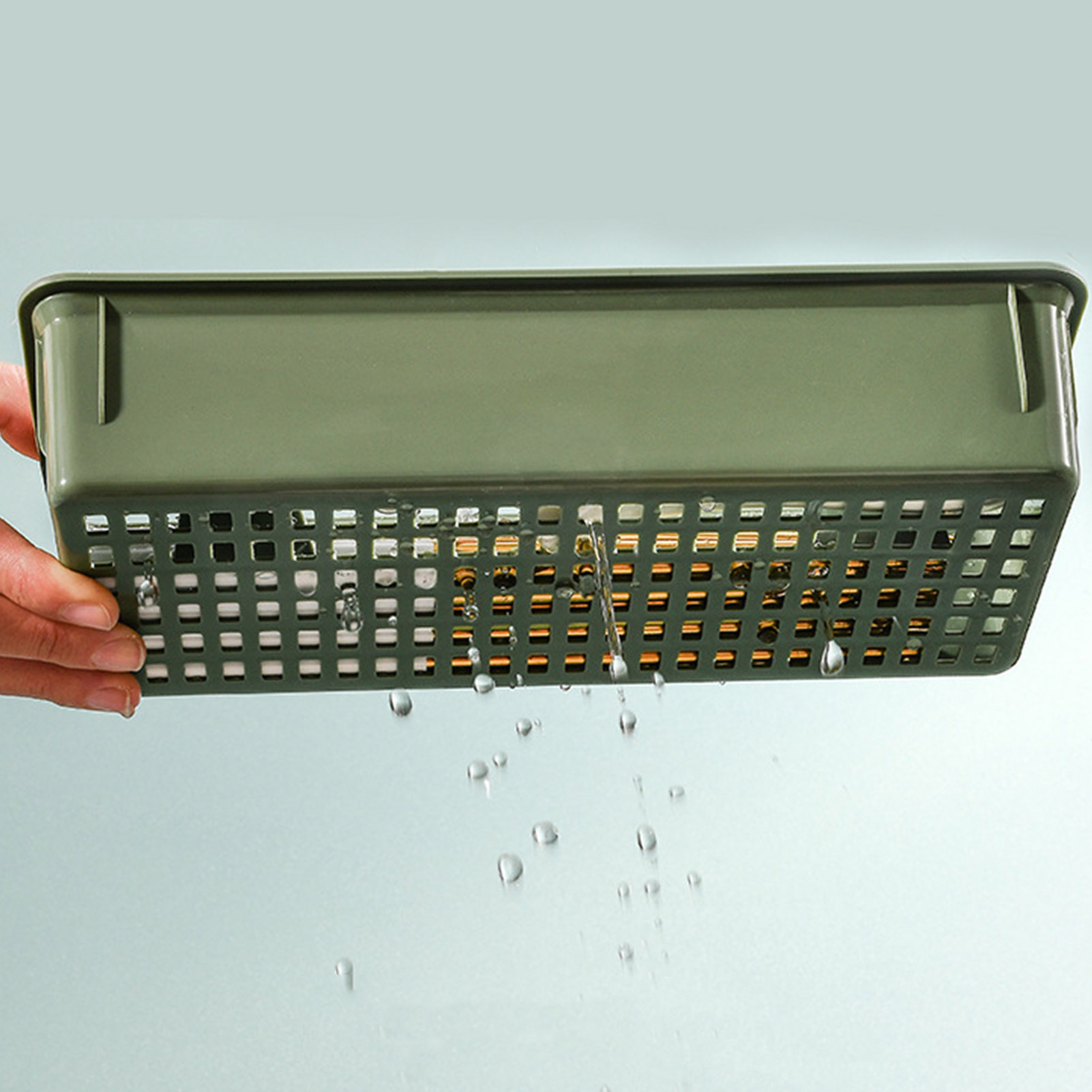 Thoát nước đũa container chống bụi multilayers đồ dùng hộp lưu trữ cho nhà bếp