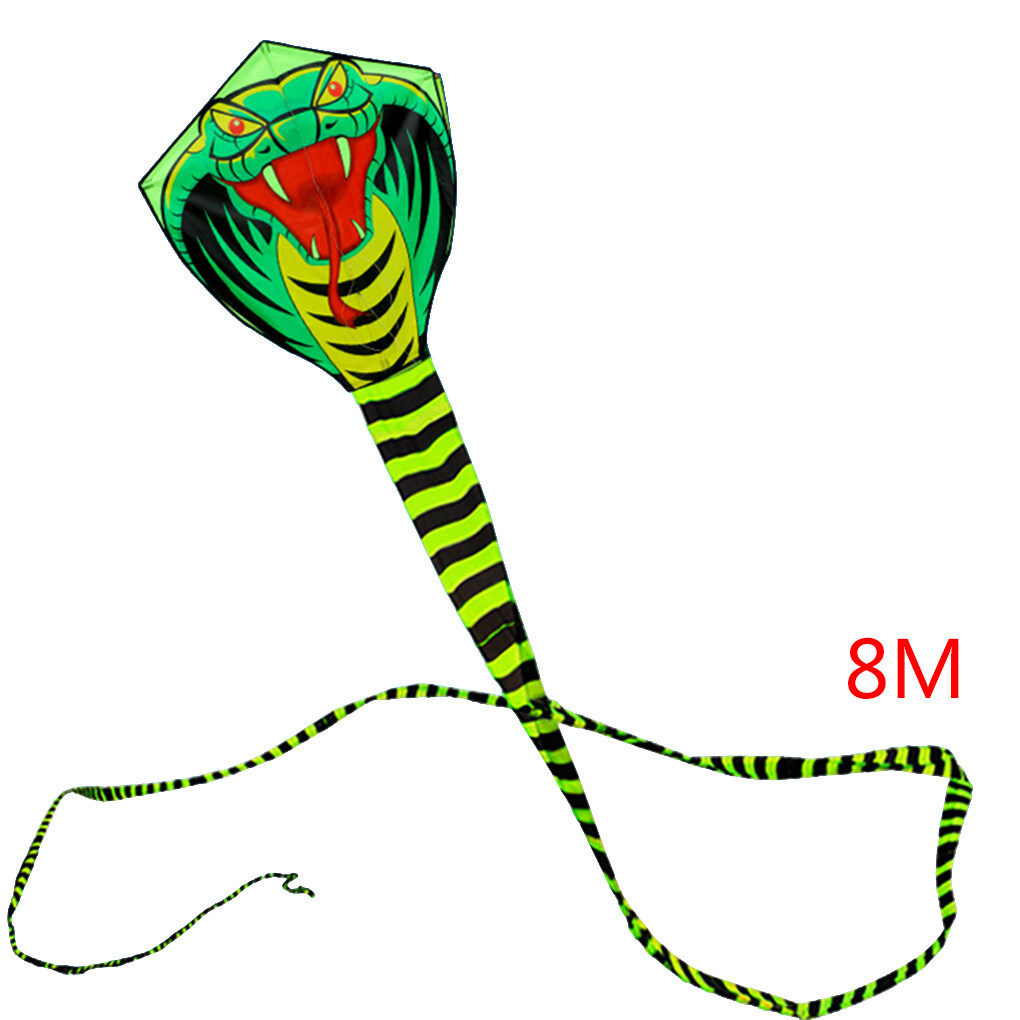 STOBOK Snake Kite 15m Long Rattlesnake Kite with Long Tails Fun Sports Outdoor Games Activities for Kids and Children