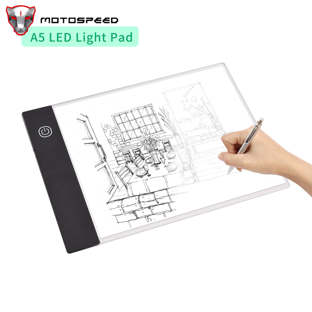 KKmoon A4/A5 LED Light Pad Tracer 3mm Ultra-Thin Drawing Board Copyboard Stepless Dimming USB Powered for Artist Animation Designing Sketching Calligraphy Diamond Jewel Paint Supplies