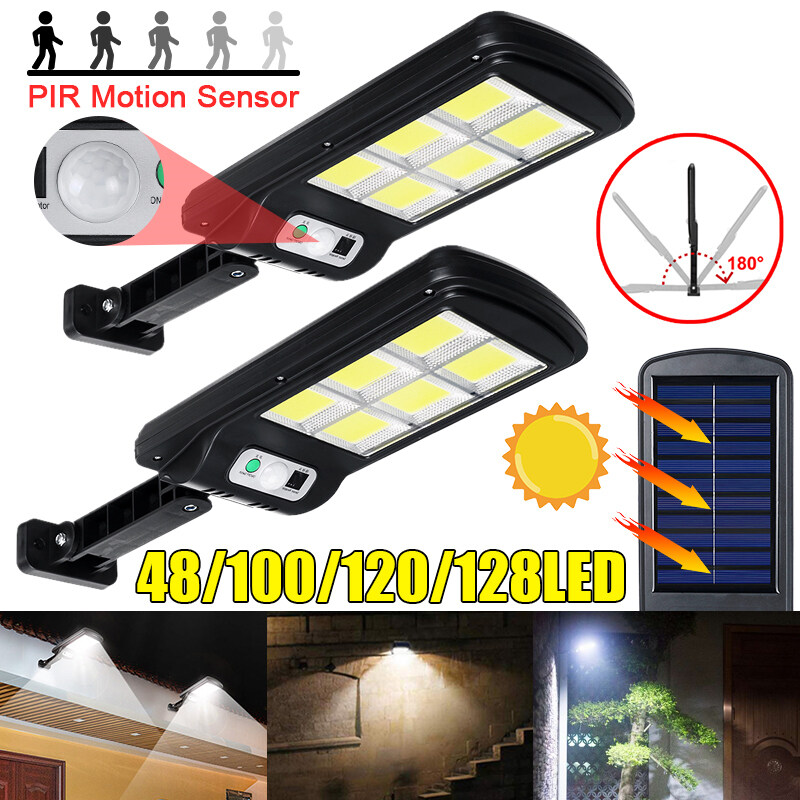 50/100/150/300W Năng Lượng Mặt Trời COB Điện LED Đèn Đường Không Thấm Nước IP65 Cảm Biến Chuyển Động PIR Có/Không Có Đèn Tường Điều Khiển Từ Xa Cho Sân Vườn Ngoài Trời Công Viên An Ninh