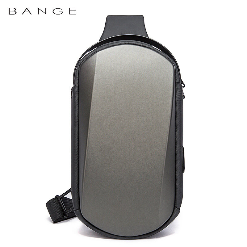 BANGE New High Quality 3.0 Flash USB Charging Men Chest Bag Urban Hard Shell Crossbody Bag Outdoor Travel Sport Bag