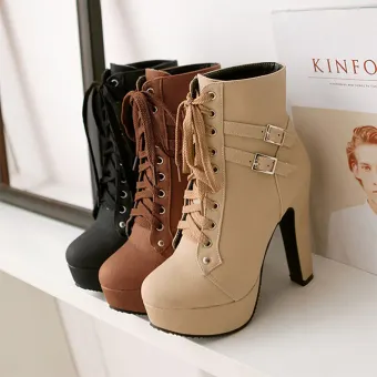 women's lace up ankle boots