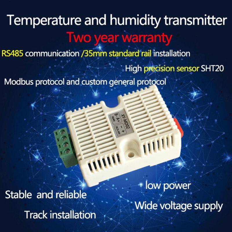 Temperature & Humidity Transmitter SHT20 Sensor High Precision Monitoring Modbus RS485