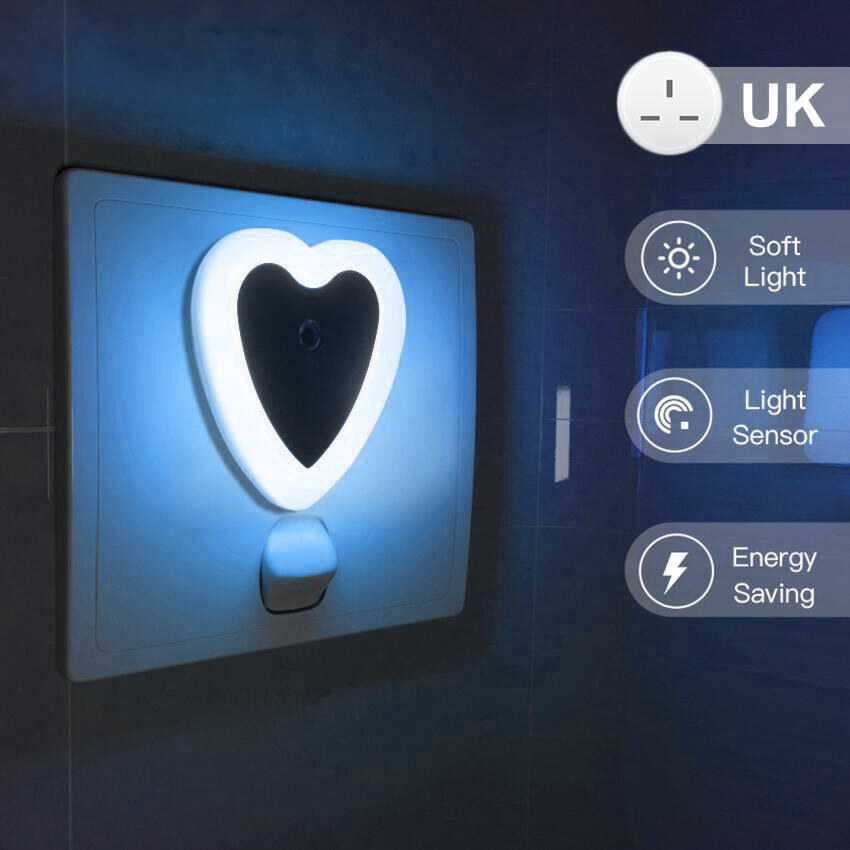 HOME MI LED Night AutoSmart Sleeping Light Sensor Light AUTO ON/OFF, High Quality wireless LED Night Mini Light, Bedside Lamp Bedroom Nightlight Smart Lighting Wall light for Bathroom Stair Bedroom 220V 0.5W