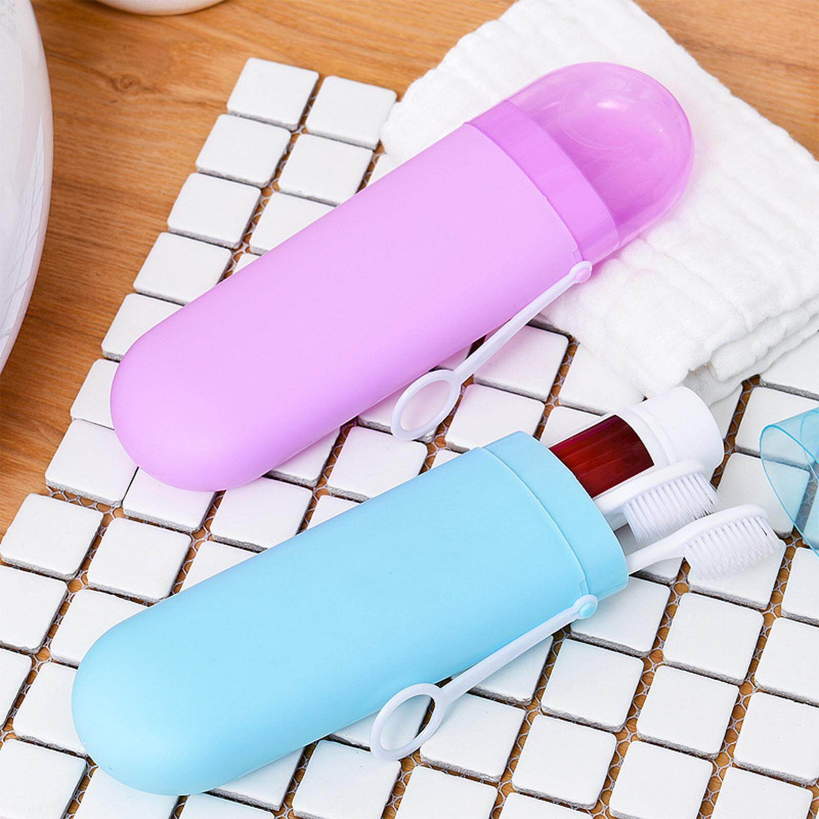 Blesiya Travel Toothbrush Case Durable Dustproof Transparent Cover for Toothpaste