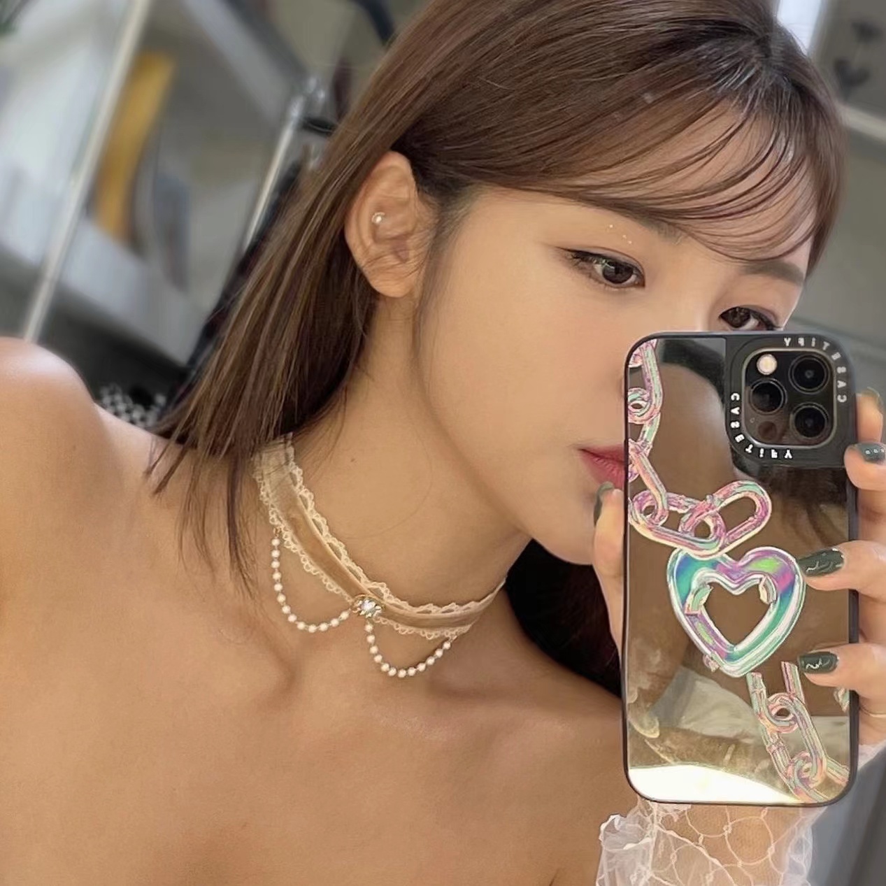 Casetify Ốp gương cho iPhone 15 Pro Max / iPhone 14 Pro Max / iPhone 13 Pro Max / iPhone 12 Pro Max / iPhone 11 vỏ điện thoại Vỏ bảo vệ