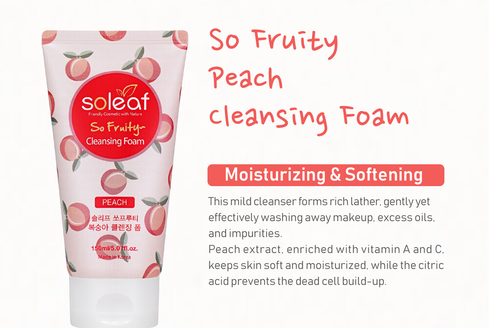peach cleansing foam