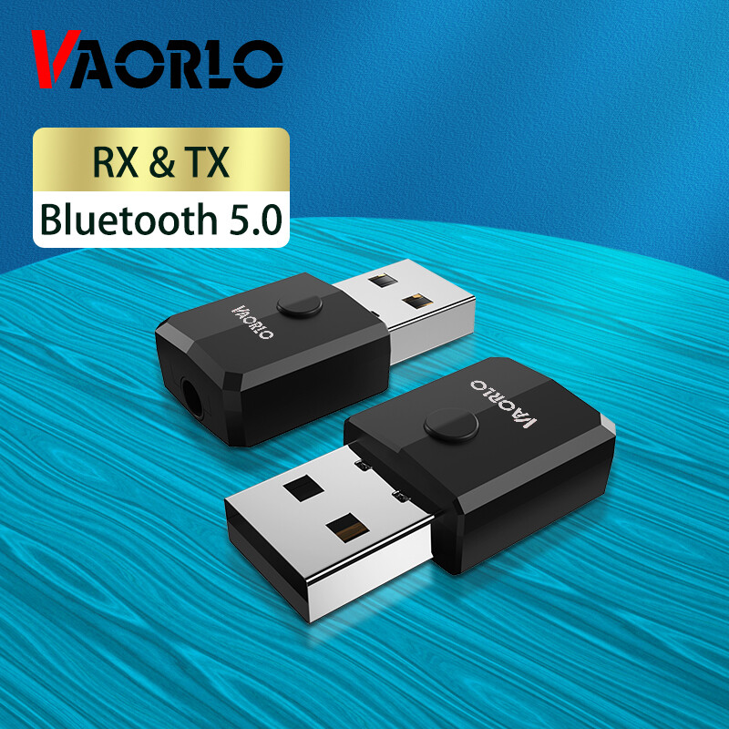 VAORLO USB Bluetooth 5.0 Audio Receiver Transmitter 4 IN 1 Mini 3.5mm Jack AUX RCA Stereo Music Wireless Adapter Dongle for T V Car PC Speaker