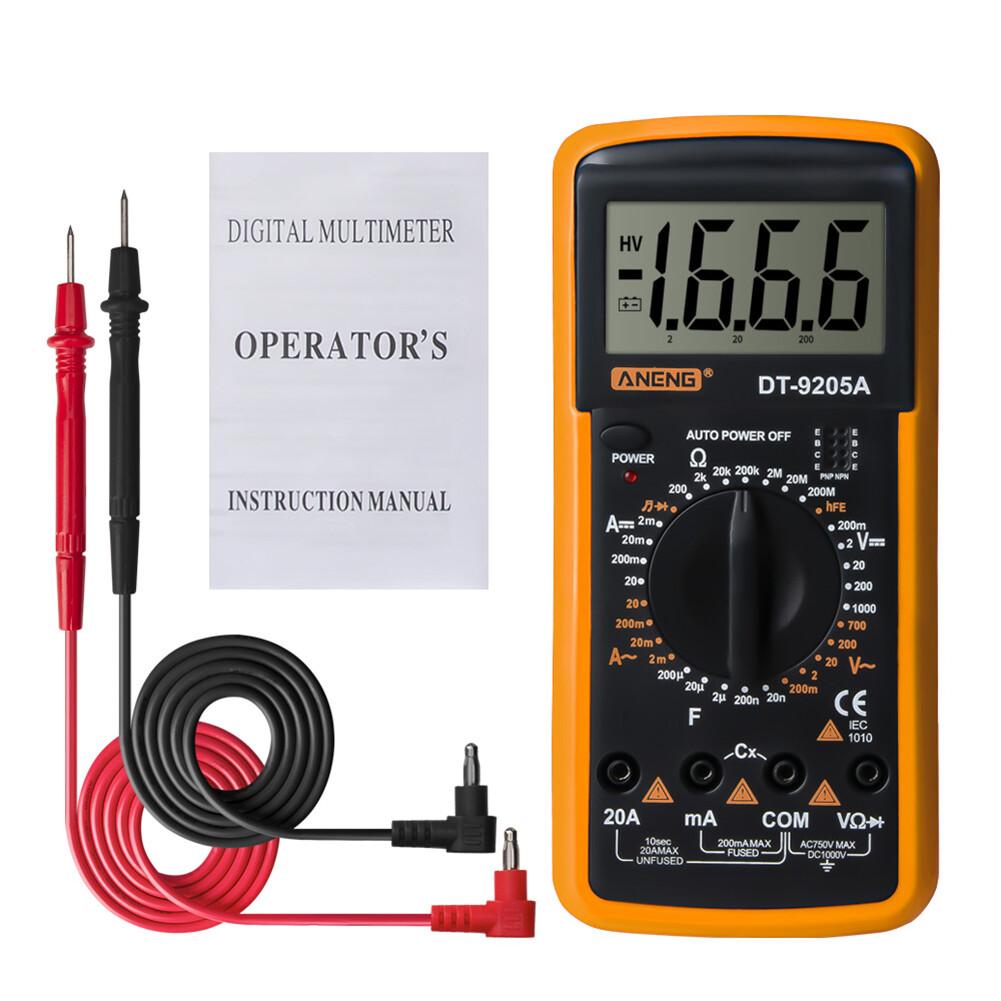 【ANENG】ANENG DT-9205A Vôn Kế Kỹ Thuật Số Đồng Hồ Đo Điện Áp Máy Đo Điện Trở