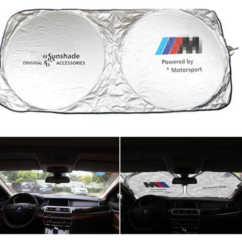 Car Window Front Rear Windshield Sunshade Cover Foldable Visor UV Block For BMW