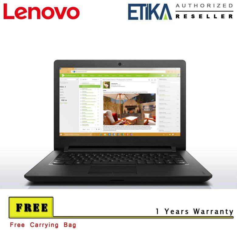 Lenovo 110-14IBR 80T6009TMJ Intel Pentium 14 Laptop (Black) - Free Carrying Case Malaysia