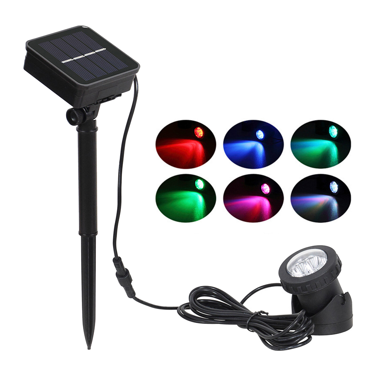 Đèn hồ năng lượng mặt trời chìm dưới mặt trăng, đèn led chiếu sáng cảnh quan rgb đèn ngủ dưới nước ip68 cho đài phun nước bể cá thác nước vườn hồ cá ngoài trời