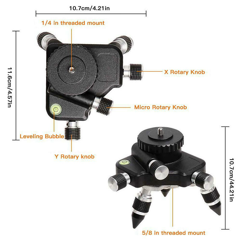 Elector 12 Line Laser Level Adapter 360° 3D Cross Beam Self Leveling Measure Tool Kit