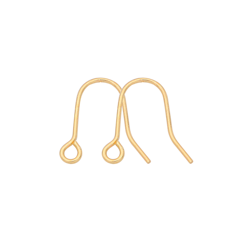 20pcs/Bag 14K 18K Gold/Silver Plated Brass Copper Earring Clasp Hooks Connector Earring Findings Fittings DIY Jewelry Making Accessories